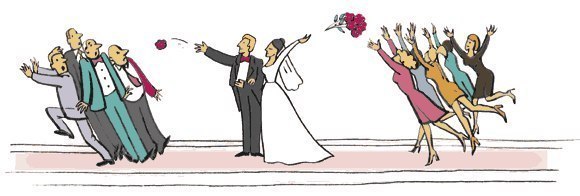 580x196, 27 Kb / невеста, жених, свадьба, гости, букет, правда