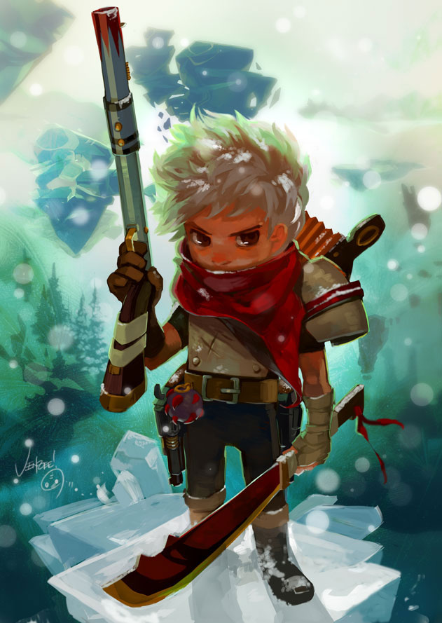 631x889, 110 Kb / мальчик, блондин, хулиган, обрез, мачете, винчестер