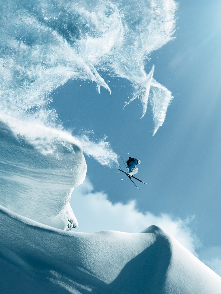 768x1024, 254 Kb / лыжи, спуск