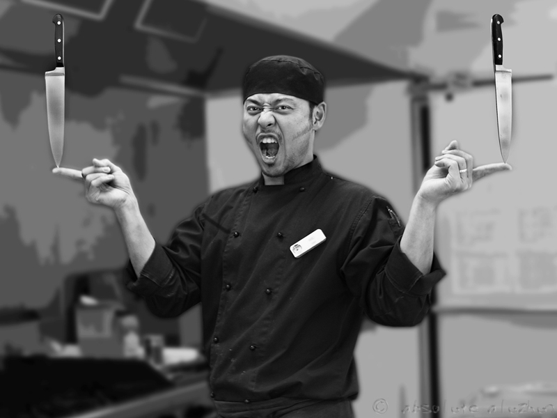 800x600, 142 Kb / повар, ножи, трюк