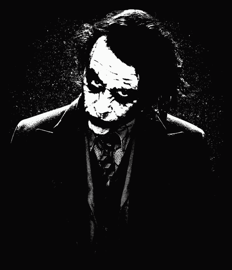 746x870, 29 Kb / джокер, ч/б