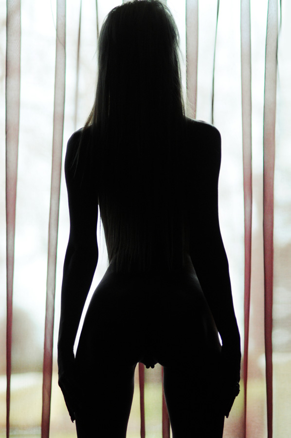 598x900, 127 Kb / силуэт, окно, в тени, девушка