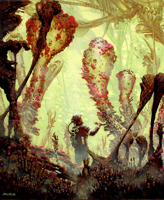 688x839, 295 Kb / фантастика, другая планета, человек, скафандр, ARTHUR HAAS, jungleman