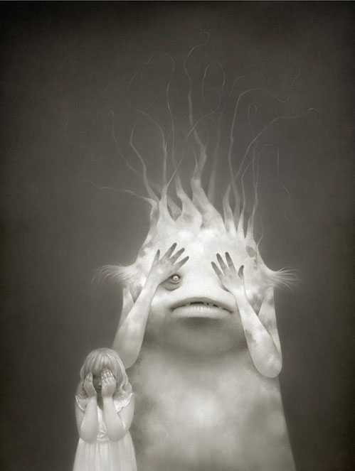 499x663, 33 Kb / девочка, чудовище, прятки