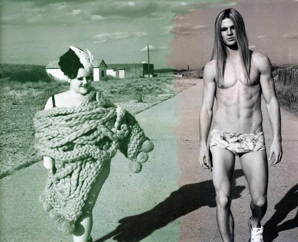 1024x831, 153 Kb / девушка, парень, дорога, шарф