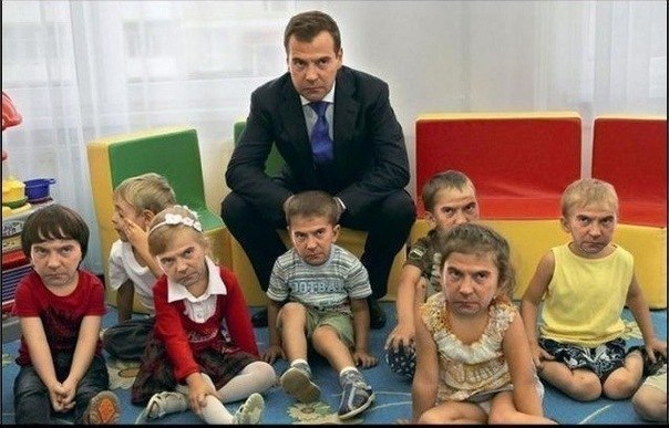 604x387, 64 Kb / Медведев, дети