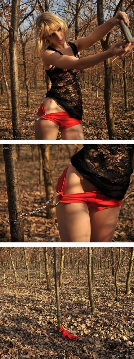 432x1152, 288 Kb / блонди, красные труселя, наручники, смекалка