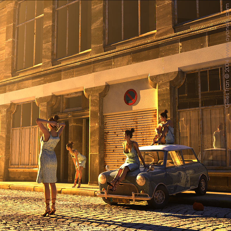 800x800, 191 Kb / утро, девушки, mini cooper