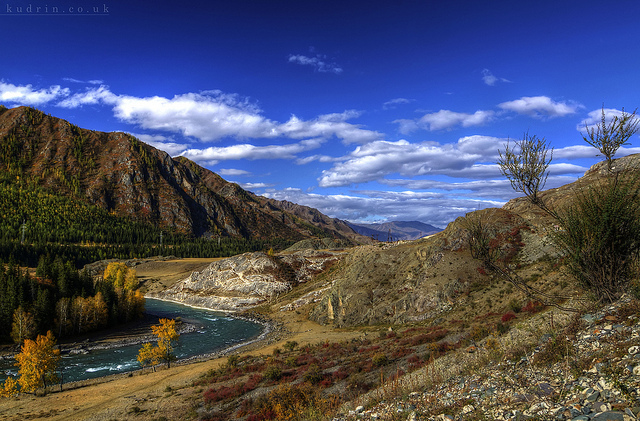 640x421, 244 Kb / Горный Алтай, HDR, горы, река, воздух