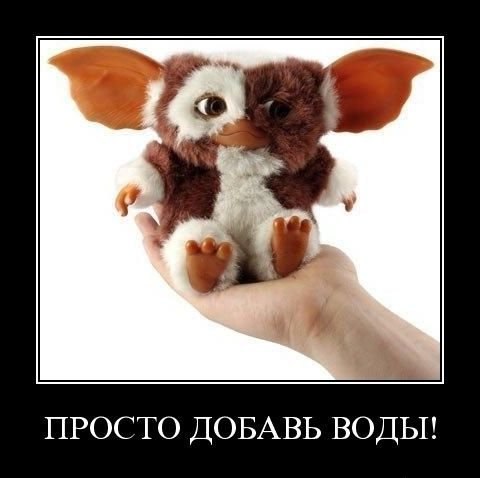 480x478, 27 Kb / гремлин, вода, демотиватор