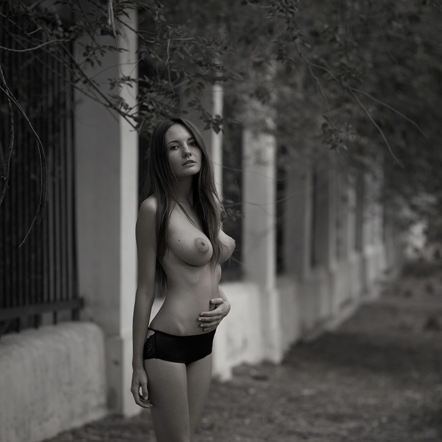 900x900, 257 Kb / забор,деревья,девушка