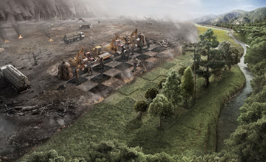 900x548, 252 Kb / шахматы, природа, зелень