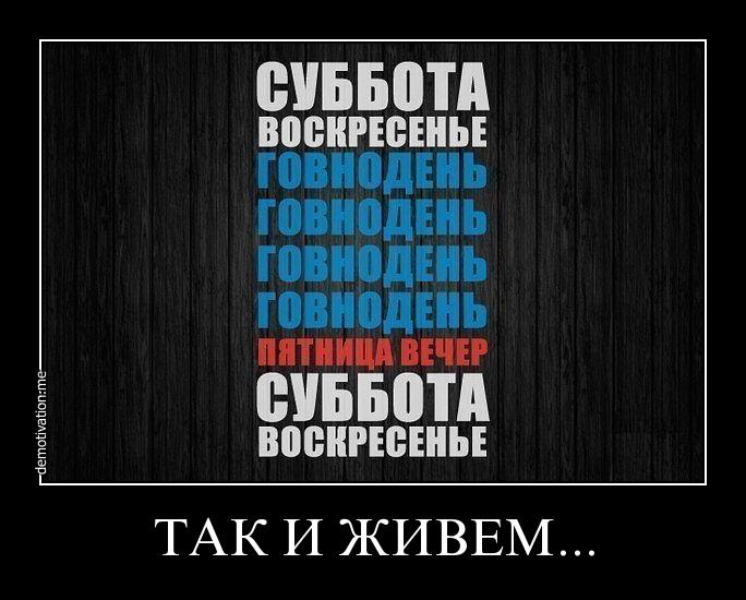 684x550, 55 Kb / так и живем, демотиватор, дни недели
