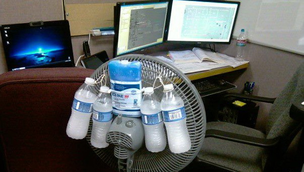 603x342, 84 Kb / вентилятор, кондиционер, самоделка, лед