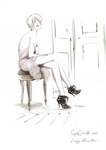 354x500, 24 Kb / девушка, рисунок, двери