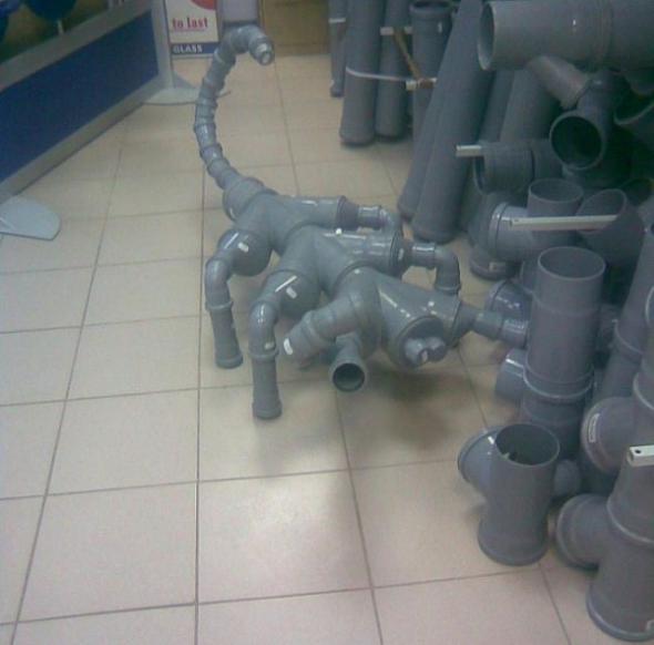 590x582, 29 Kb / скорпион, трубы