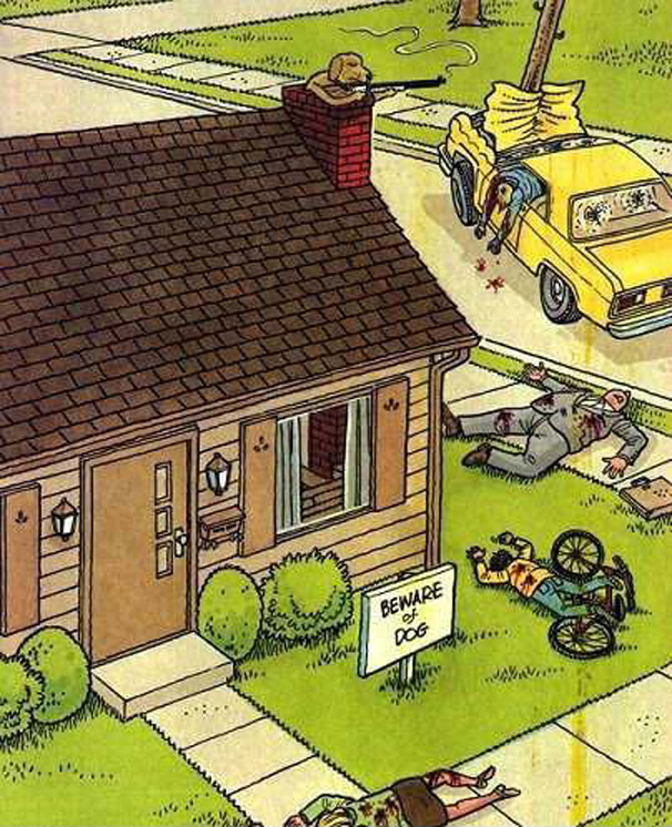 606x746, 261 Kb / собака, убийца, ружье, стрельба