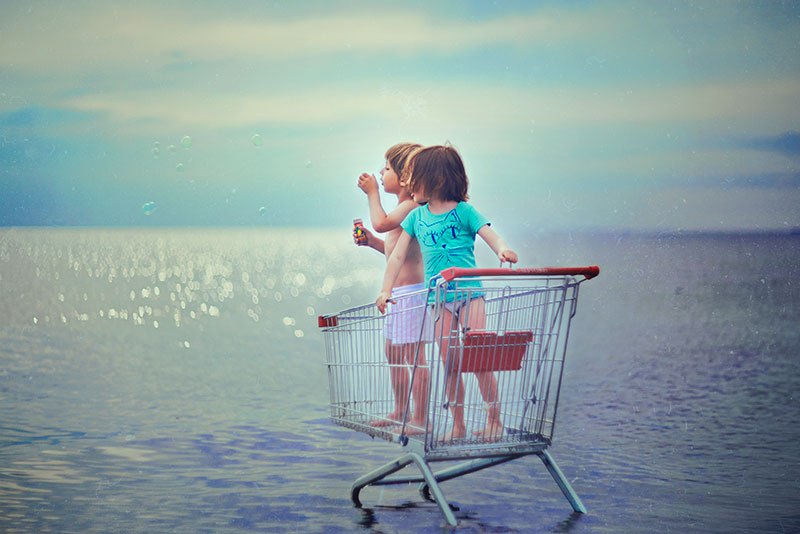 800x534, 67 Kb / вода, озеро, байкал, дети, тележка, пузыри