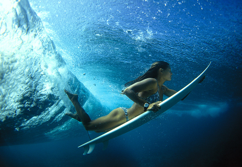 978x676, 255 Kb / волна, под водой, часы, доска