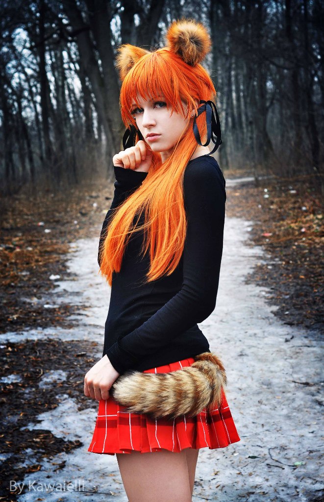 661x1024, 186 Kb / рыжая, девушка, лиса