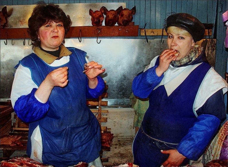 797x585, 138 Kb / барышни, обед, свинина