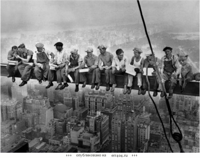 700x557, 60 Kb / Эббетс, Чарльз, обед, небоскреб, лиса, чучело