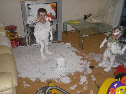 535x401, 54 Kb / дети, краска, пиздец