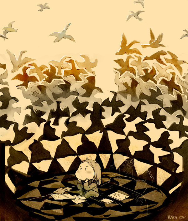 600x708, 132 Kb / мечты, кровать, девочка, планшет, комната, ночь, обманка