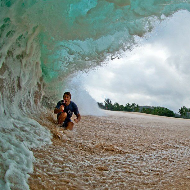 612x612, 87 Kb / серфенгист, волна, пальмы, море, пена