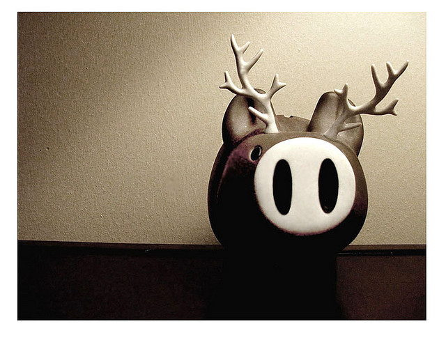 640x521, 122 Kb / свинья, рога, страх