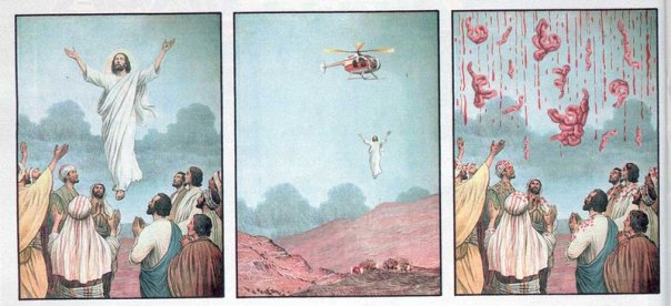 604x276, 47 Kb / ИИсус, вертолет, манна, комикс