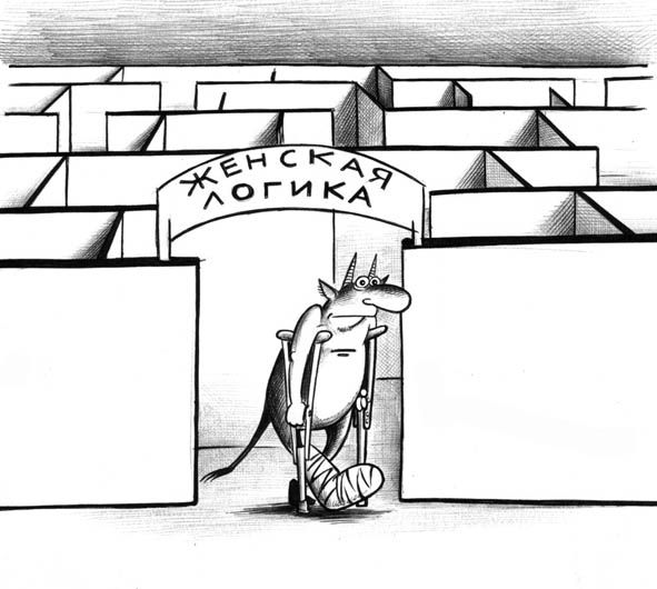 591x530, 45 Kb / женская логика, черт, травма, лабиринт