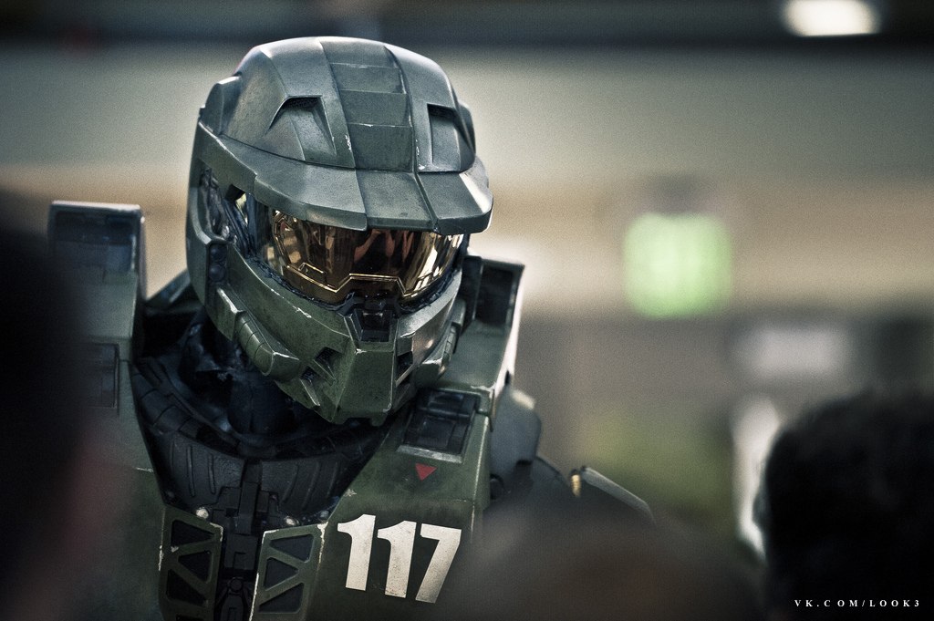 1024x681, 123 Kb / пехотинец, шлем, экзоскелет, экзокостюм, солдат, хало, halo