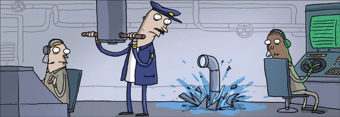 666x230, 82 Kb / подводная лодка, перископ, кит