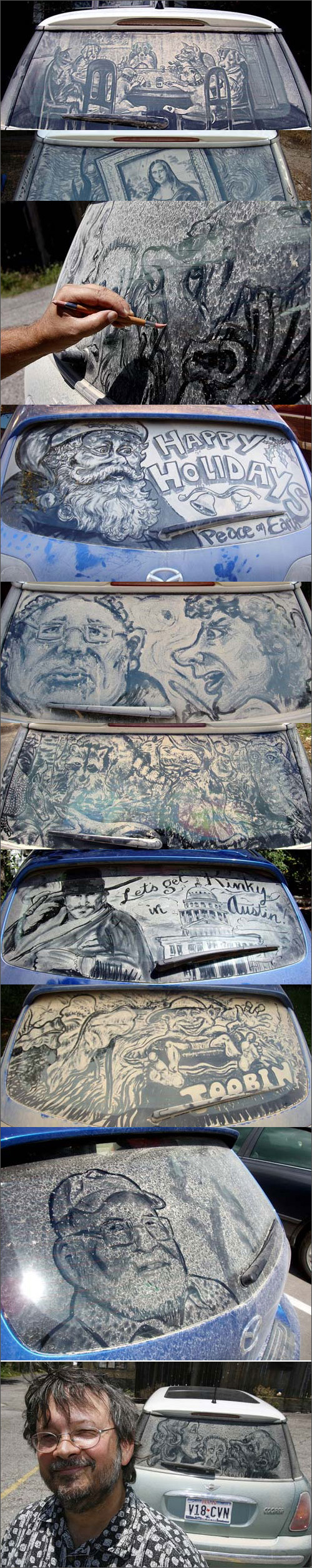 500x2507, 608 Kb / рисунки на авто, пыли