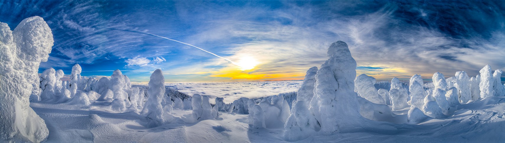 1710x486, 210 Kb / арктика, снег, торосы, панорама