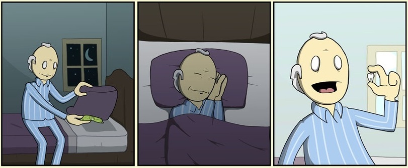 811x335, 73 Kb / зуб, монетка, подушка, фея, наоборот