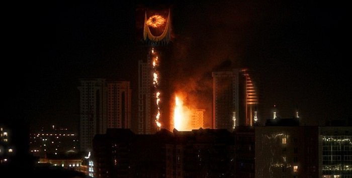 700x353, 44 Kb / грозный, пожар, властелин колец