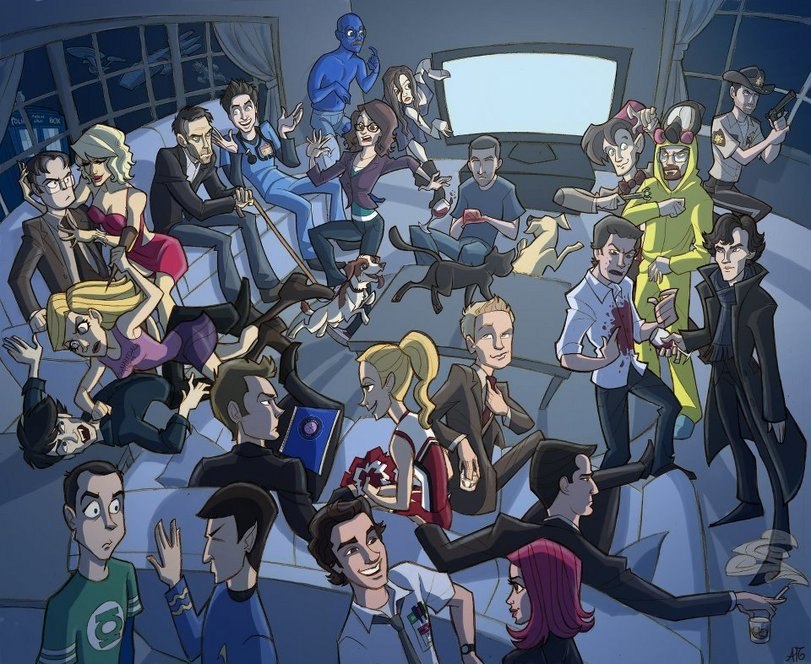 811x664, 153 Kb / рисунок, сириалы, герои, загадка