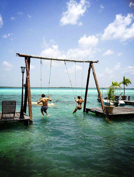 520x688, 110 Kb / качели, отдых, вода, океан, море