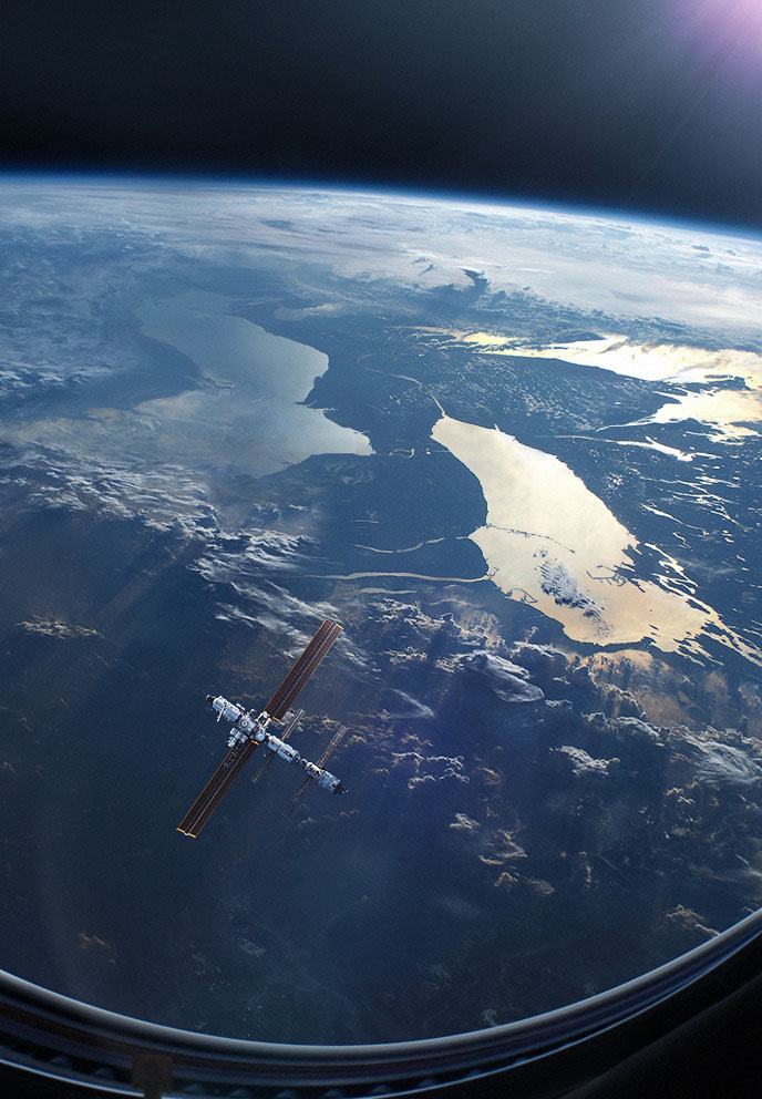 688x992, 138 Kb / земля, космос, станция, МКС