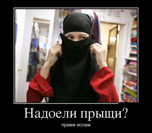 640x562, 42 Kb / ислам, прыщи, демотиватор