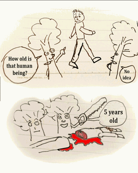 480x599, 72 Kb / деревья, пила, человек, годовые кольца