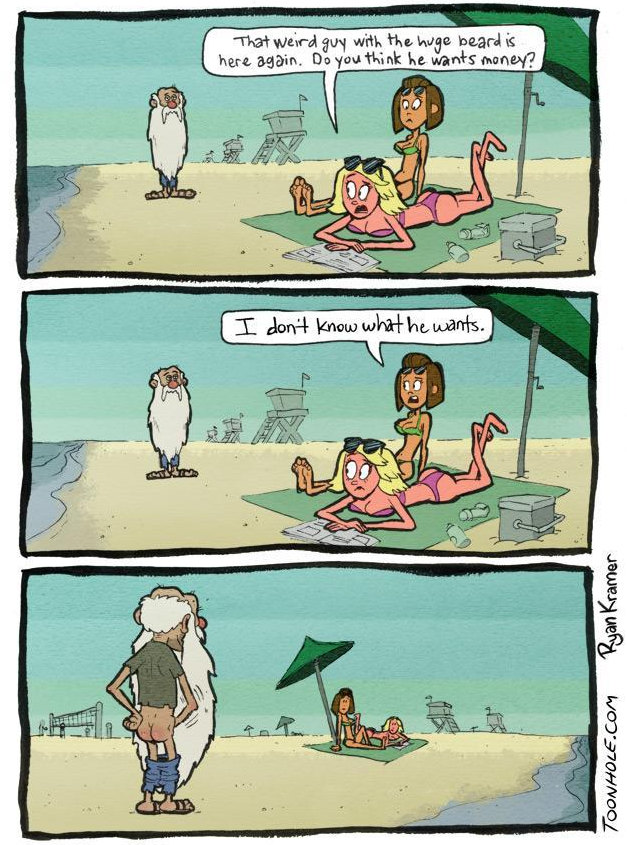 627x845, 157 Kb / онанист, борода, пляж