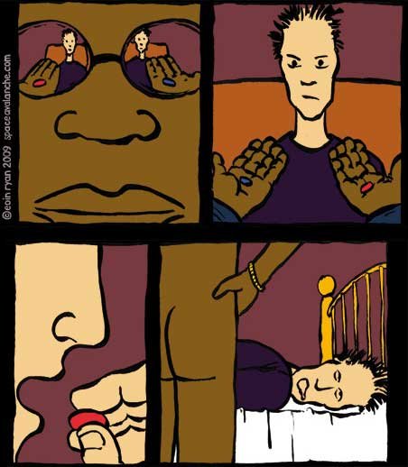 452x518, 39 Kb / комикс, нео, морфеус, пилюли, ахтунг