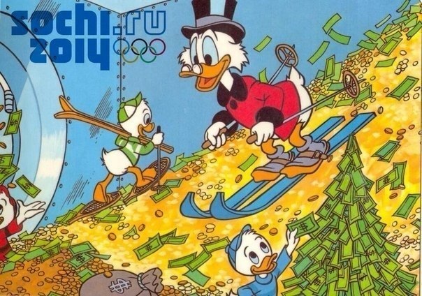 604x424, 97 Kb / скрудж, сочи, утки, лыжи