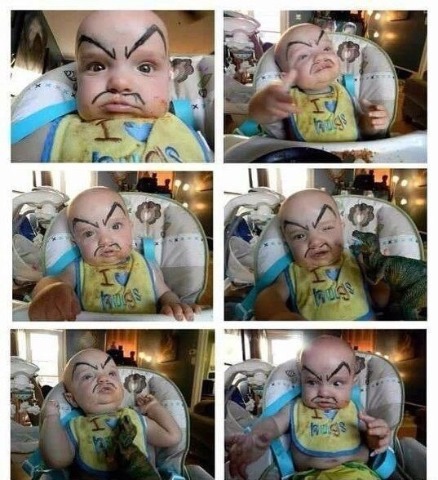 438x480, 79 Kb / ребенок, маркер, брови, усы