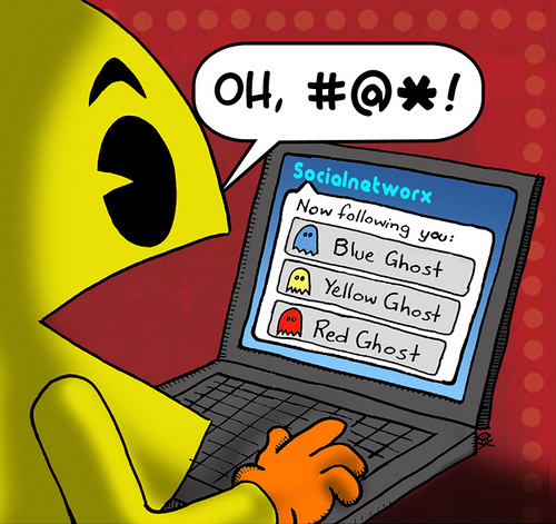 500x471, 168 Kb / pacman, пакман, привидение, соцсеть