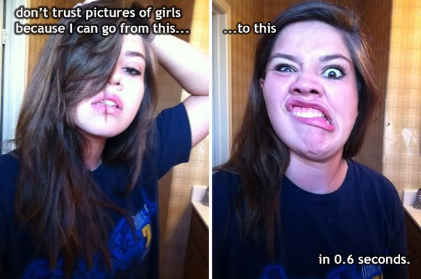 604x400, 54 Kb / девушка, меняется, лицо, рожа, фото