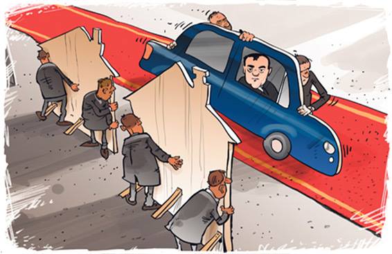 566x367, 35 Kb / Потёмкинские, деревни, современность, Медведев, фанера, дом, президент